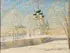 S. Yelistratov, A Winter Landscape with Church, Oil on canvas