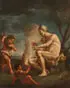 A Man Being Warmed By a Fire Tended By Two Boys by Italian School, Oil on canvas, offered Apr 2014