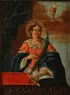 Austrian School, Saint Barbara, Oil on canvas