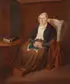 British School, Portrait of a Seated Woman in an Interior, Oil on artist board