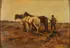 J.F.C. Scherrewitz, A Plowing Scene, Oil on wood panel