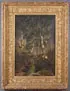 E.M. Rushmore, Interior Forest Scene with Stream, Oil on canvas