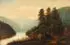 Hudson River School, Expansive Landscape with Waterfall, Oil on canvas