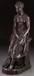 Jean Jules Frere, Cinderella, Bronze with dark brown patina