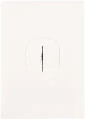 Lucio Fontana, Concetto Spaziale (Space Concept), from Presenze (R. & R. L-24), 1962, Lithograph with slash by the artist, on wove paper, with full margins