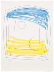 Barbara Hepworth, Moonplay, 1972, Lithograph in colours, on wove paper, with full margins