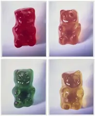 Vik Muniz, Gummy Bears, 2002, The complete set of four Duraflex prints in colours, on photo paper, with full margins, lacking the original black portfolio box