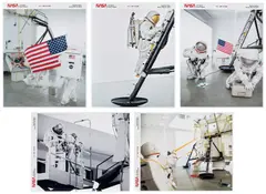 Tom Sachs, Space Program; and Space Program: Mission Guide and Experience Report, 2008, The complete set of five digital prints, four in colours, on Kodak Royal Digital paper, with colophon, all contained in the original DuPont Tyvek Velcro memo envelope; and 3-ring binder containing 236 illustrated pages, a further digital print, on Kodak Royal Digital paper, and the accompanying DVD