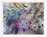 Julie Mehretu, Among the Multitude III, 2020-21/2022, Digital print in colours, on thin light gloss poster paper, with full margins