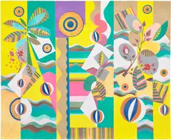 Beatriz Milhazes, Pink Sunshine, 2021, Lithograph in colours, on Fabriano paper, the full sheet