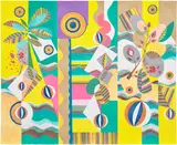Beatriz Milhazes, Pink Sunshine, 2021, Lithograph in colours, on Fabriano paper, the full sheet