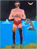 Peter Doig, Bather for Secession, 2020, Digital pigment print in colours, on Somerset paper, the full sheet