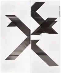 Wade Guyton, X Poster (Untitled, 2007, Epson UltraChrome inkjet on linen, 84 x 69 inches, WG1210), 2018, Monumental archival digital print, on wove paper, the full sheet folded (as issued), contained in the original white cardboard sleeve