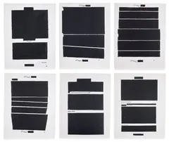 Jenny Holzer, Water Boarding (Griffelkunst), 2012, The complete set of six stencilled paper pulp prints, on handmade cotton denim paper, the full sheets