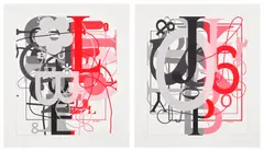 Christopher Wool, Ohne Titel; and Ohne Titel (Griffelkunst), 2016, The complete set of two screenprints in colours, on BFK Rives paper, with full margins