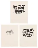 René Daniëls, Elba - Sint Helena (Saint Helena), 1987, The complete set of three etching and aquatints, on wove paper, with full margins, the sheets loose (as issued), all contained in the original cardboard portfolio with printed artist's name and title