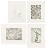 Raymond Pettibon, I Am My...; Ought We To...; I Do Not...; and I Fear The...