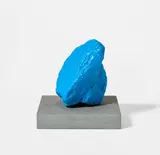 Small Blue Mountain, from Seven Small Mountains by Ugo Rondinone, 2016, Painted stone on concrete base, sold Sep 2025