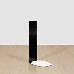 Nairy Baghramian, Zum Lumpen-Eck, 2007, Multiple comprising a folded steel panel and spilled plaster formation with resin applied to the underside