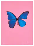 Damien Hirst, Blue Butterfly, from In The Darkest Hour There May Be Light, 2006, Screenprint in colours with glaze, on wove paper, the full sheet
