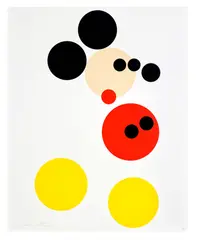 Mickey (Large) by Damien Hirst, 2014, Screenprint in colours with glaze, on wove paper, with full margins, sold Jun 2025