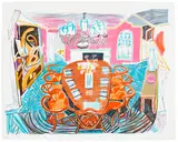 David Hockney, Tyler Dining Room, from Moving Focus (T.G. 278, M.C.A.T. 261), 1984, Lithograph in colours, on TGL handmade paper, with full margins
