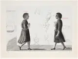 David Hockney, Homage to Michelangelo, from Omaggio a Michelangelo (S.A.C. 173, M.C.A.T. 162), 1975, Etching and aquatint in black and red, on BFK Rives paper, with full margins