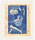 David Hockney, The Old Guitarist, plate 2 from The Blue Guitar (S.A.C. 200, M.C.A.T. 179), 1976-77, Etching and aquatint in colours, on Inveresk mould-made paper, with full margins