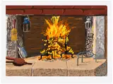 David Hockney, A Bigger Fire, from My Normandy