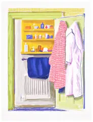 Two Robes by David Hockney, 2010, iPad drawing in colours, printed on wove paper, with full margins, offered Sep 2025