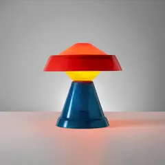 Umberto Riva, Large 'King' table lamp, circa 1973, Coloured fiberglass