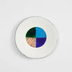 Plate by Ettore Sottsass, circa 1958, Enamelled copper, offered Apr 2025