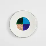 Ettore Sottsass, Plate, circa 1958, Enamelled copper