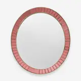 Fontana Arte, Large mirror, model no. 1608, circa 1956, Mirrored glass, coloured mirrored glass, brass, painted wood