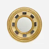 Line Vautrin, Rare mirror, circa 1965, Talosel resin, mirrored glass, coloured glass