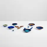 Paolo De Poli, Fourteen vessels, 1940-1960s, Enamelled copper