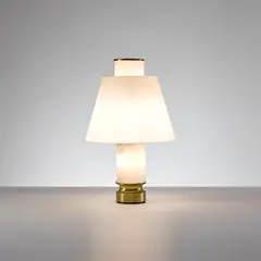 Table lamp, model no. 2420 by Max Ingrand, circa 1966, Glass, brass, sold Apr 2025