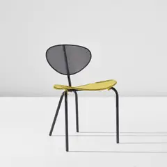 Mathieu Matégot, 'Nagasaki' chair, circa 1954, Painted steel, painted Rigitulle , rubber