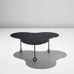 Jean Royere, Coffee table, circa 1955, Painted iron, plastic-laminated wood, painted wood