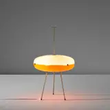 Gio Ponti, Rare prototype floor lamp, circa 1957, Coloured acrylic, brass, painted brass, rubber