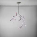 Tord Boontje, Early and large 'Blossom' chandelier, circa 2002, Crystal, Aurora Borealis coated crystal, painted steel