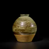 Bernard Leach, Large vase with inlaid design of fish