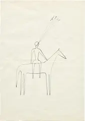 'Cavaliere' letter by Gio Ponti, circa 1955, Ink on paper, sold Apr 2025
