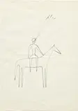 Gio Ponti, 'Cavaliere' letter, circa 1955, Ink on paper