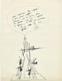 Gio Ponti, 'Giovani artisti' letter, circa 1955, Ink on Fabriano paper