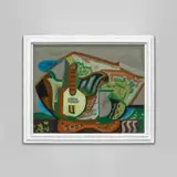 Gio Ponti, 'Natura morta con mandolino', 1950s, Reverse-painted partially mirrored glass