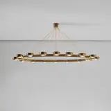 Gino Sarfatti, Chandelier, model no. 2022C, circa 1948, Brass, glass