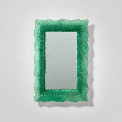 Mirror by Paolo Venini, circa 1950, Iridescent coloured glass, mirrored glass, sold Nov 2025