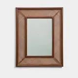 Jean Royere, Mirror, circa 1955, Stained oak, cane, mirrored glass