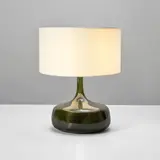 Jacques Ruelland and Dani Ruelland, Table lamp, model no. GC1, circa 1960, Glazed earthenware, fabric shade